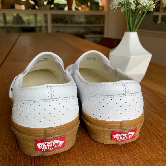 Brand new without box, white leather vans. - Picture 4 of 6